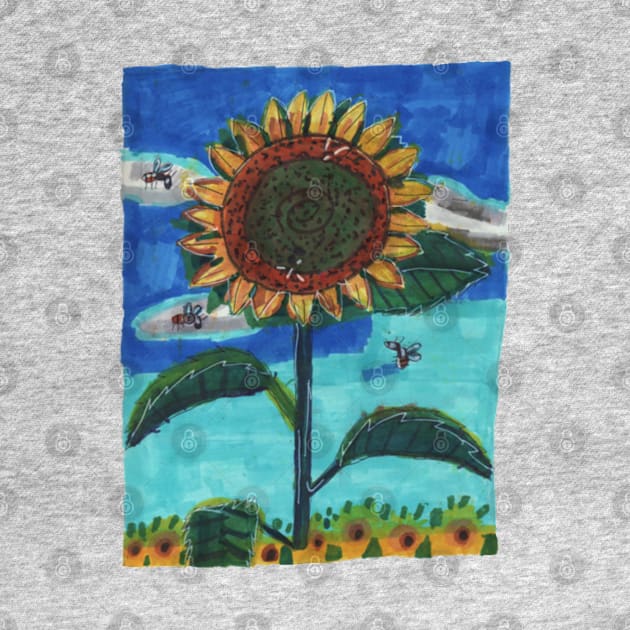 Sunflower in the Field by Mila-Ola_Art